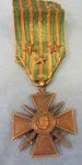 French WWI Medal for Bravery, Croix de Guerre, 1914-1917