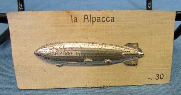  German Pre WWII, Graf Zeppelin Pin on Original Sales Card Stock — image 2