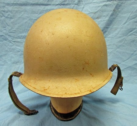  US Vietnam War Era, M1 Steel Helmet, Navy Overpaint, — image 2