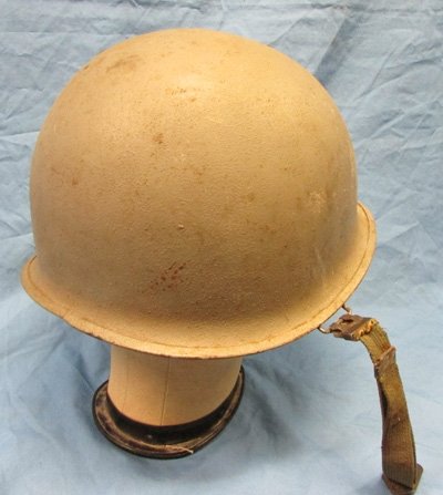 US Vietnam War Era, M1 Steel Helmet, Navy Overpaint, — image 3
