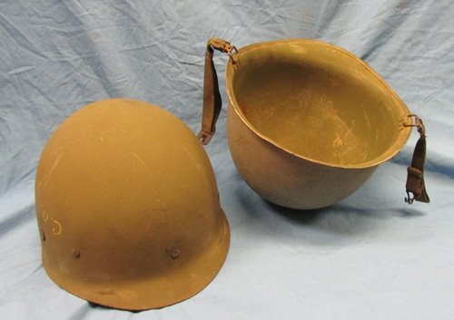  US Vietnam War Era, M1 Steel Helmet, Navy Overpaint, — image 4