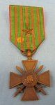French WWI, Croix de Guerre, Bravery Medal, 1914-1916 Reverse