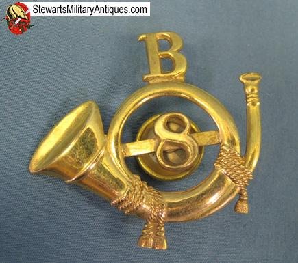   US Indian Wars SAW US 8th Infantry Field Musicians Cap Insignia, Co B  — image 2