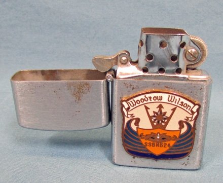  US Cold War Cigarette Lighter, USS Woodrow Wilson, Ballistic Submarine — image 2