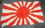 Japanese WWII Silk Rising Sun Flag 27 x 41 Inches