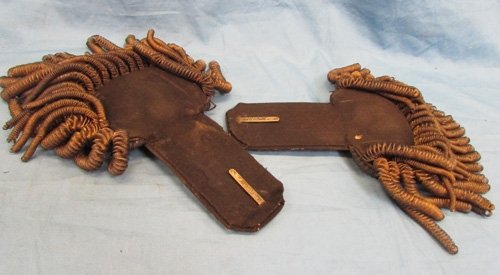  Peruvian 19th Century Field Grade Officer Epaulettes, French Mfg — image 4