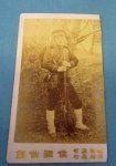 Japanese Meiji Era Russo Japanese War CDV Photo, Armed Soldier