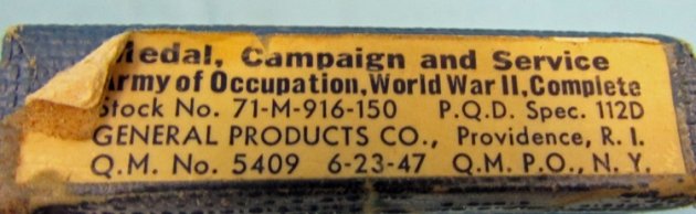  US WWII Army Occupation Medal Germany Bar, Original Box — image 3