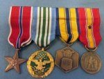 US Cold War Era Four Place Miniature Medal Bar