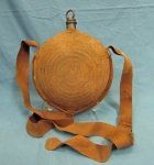 US Civil War-Indian Wars Issue Bullseye Canteen, Canvas Strap