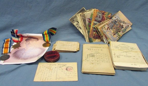  British WWI, Identified Medal, Postcard & Map Grouping, Army Doctor — image 2