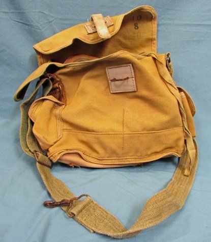  French, WWII Issue Gasmask & Canvas Satchel — image 3