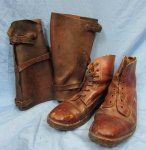British WWI-WWII, Officers Private Purchase Field Shoes & Leggings
