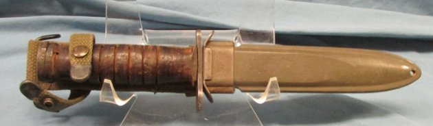  US WWII-Korean War, USM4 Carbine Bayonet, Utica Mfg, & M8 Scabbard — image 5