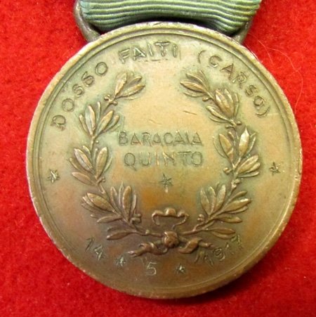  Italian WWI, Bronze Al Valore Medal 1917, Named — image 4