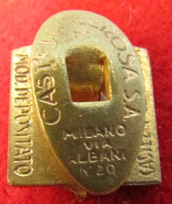  Italian WWII Fascist Party Lapel Badge, Enameled Brass — image 2