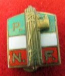 Italian WWII Fascist Party Lapel Badge, Enameled Brass