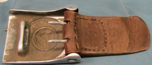  German WWII Pebbled Aluminum Army Buckle & Tab, 1937 — image 5