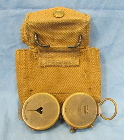  US WWII Era, Swiss Made Compass, British WWII Pouch — image 4