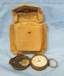 US WWII Era, Swiss Made Compass, British WWII Pouch