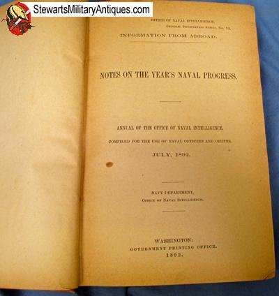  US 1892 Notes on the Year's Naval Progress, Wash. GPO — image 3