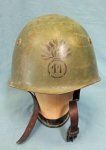 Italian WWII M1933 Steel Helmet, 11th Grenadiers
