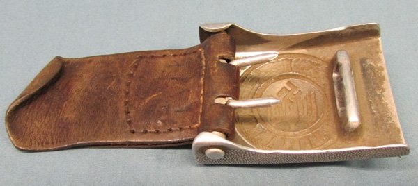  German WWII Pebbled Aluminum Army Buckle & Tab, 1938 — image 5