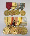 US WWII-Korean War China Sailer, Nine Place Medal Bar,