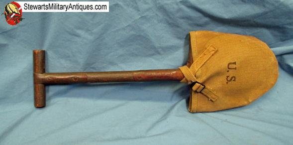  US WWII T-Handle Shovel & Cover, 1943 Dated — image 4