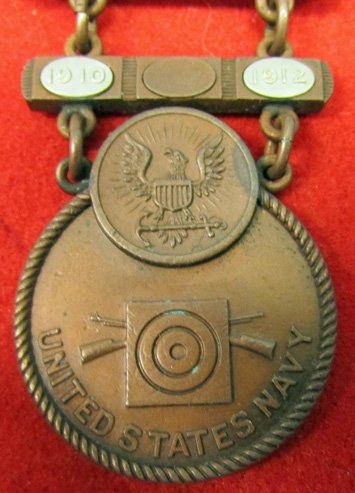  US Pre WWI, US Navy Sharpshooter Badge, 1910-1912, Named — image 3