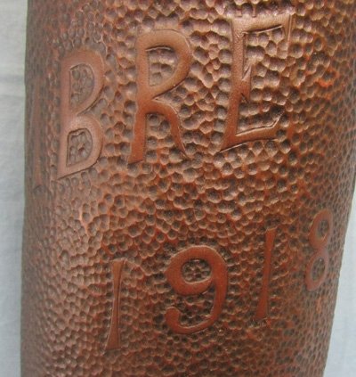  French WWI, 105 mm Trench Art Shell Casing, Limey France — image 6