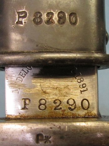  Argentine M1891 Mauser Bayonet, Aluminum Grip, Weyersberg Mfg, Matching — image 3