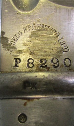  Argentine M1891 Mauser Bayonet, Aluminum Grip, Weyersberg Mfg, Matching — image 5