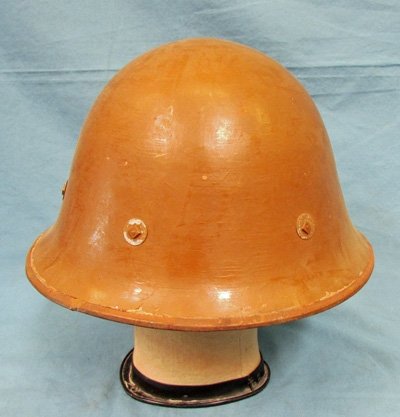  Japanese WWII, Civil Defense Helmet & Insignia, Complete — image 4