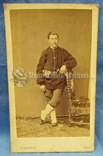  French 1870-71, Garde Mobile Soldier CDV, Siege of Belfort — image 2