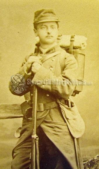  French Post Franco-Prussian War CDV, Armed Infantryman, Chassepot Rifle — image 4