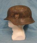  German WWII, Battle Damaged Army M1942 Steel Helmet