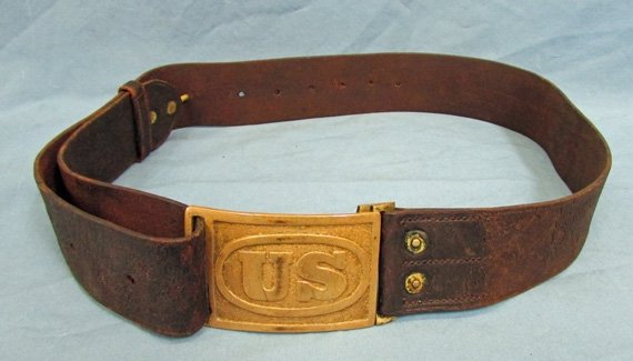  US Indian Wars, Leather M1874 Enlisted Belt and Buckle — image 2