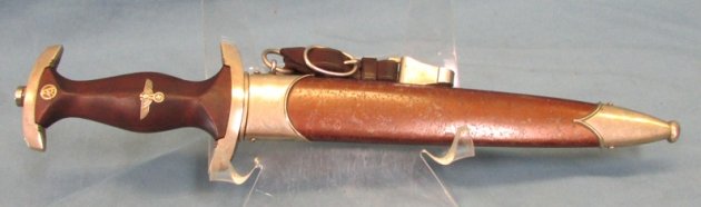  German WWII M1933 SA Enlisted Dagger & Hanger, Herm Konejung Mfg — image 2
