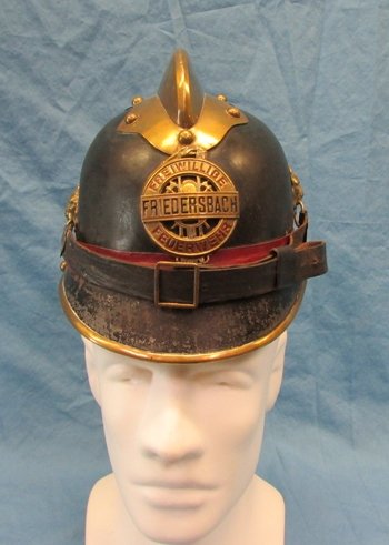  Austrian Pre WWI Volunteer Fire Helmet, Friedersbach — image 2