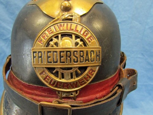  Austrian Pre WWI Volunteer Fire Helmet, Friedersbach — image 3