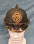 Austrian Late 19th Century Volunteer Fire Helmet, Zissersdorf
