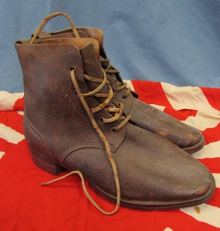  Japanese WWII Army Issue Enlisted Field Shoes, Smooth Soles — image 2