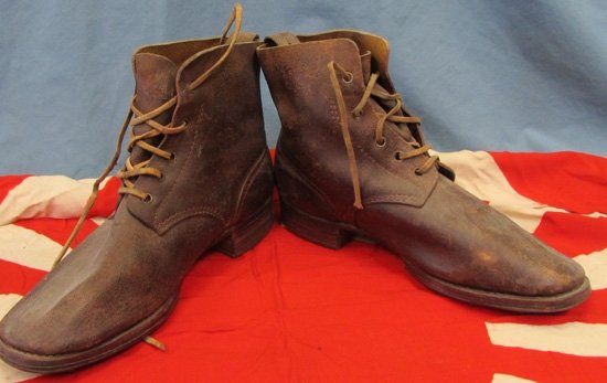  Japanese WWII Army Issue Enlisted Field Shoes, Smooth Soles — image 3