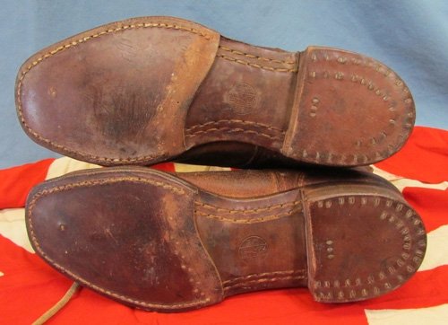  Japanese WWII Army Issue Enlisted Field Shoes, Smooth Soles — image 4