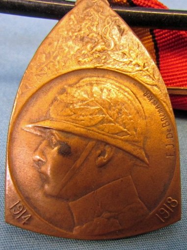  Belgian WWI Albert Service Medal, 12 Month Clasp — image 3