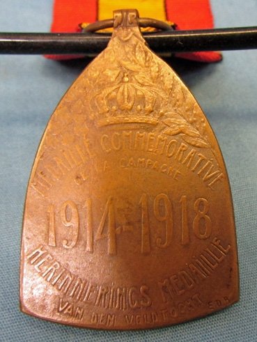  Belgian WWI Albert Service Medal, 12 Month Clasp — image 4