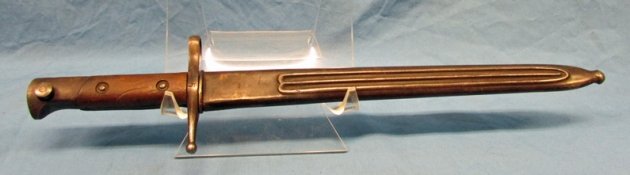  Italian WWII M91 Carcano Bayonet, Fluted Steel Scabbard — image 2