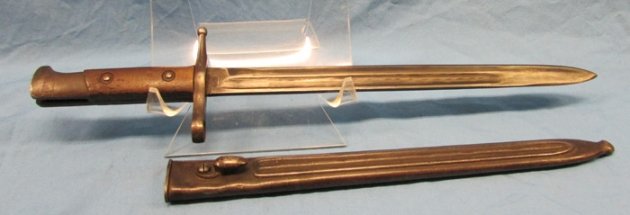  Italian WWII M91 Carcano Bayonet, Fluted Steel Scabbard — image 5