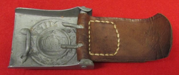  German WWI, M1915 Prussian Enlisted Buckle & Leather Tab — image 6